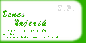 denes majerik business card